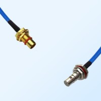 QMA O-Ring Bulkhead Female - BMA Bulkhead Male Semi-Flexible Cable