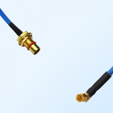 SSMC Female R/A - BMA Bulkhead Male Semi-Flexible Cable Assemblies