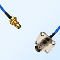TNC Female 4 Hole - BMA Bulkhead Male Semi-Flexible Cable Assemblies