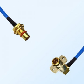 BMA Bulkhead Male - BMA Female R/A 2 Hole Semi-Flexible Cable