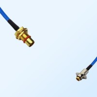 SBMA Female 2 Hole - BMA Bulkhead Male Semi-Flexible Cable Assemblies