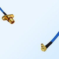 MMCX Male Right Angle - BMA Male 2 Hole Semi-Flexible Cable Assemblies