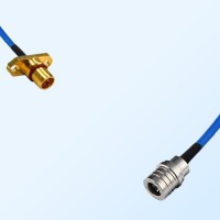 QMA Male - BMA Male 2 Hole Panel Mount Semi-Flexible Cable Assemblies