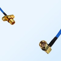 RP SMA Male R/A - BMA Male 2 Hole Semi-Flexible Cable Assemblies