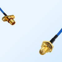 RP SMA O-Ring Bulkhead Female - BMA Male 2 Hole Semi-Flexible Cable