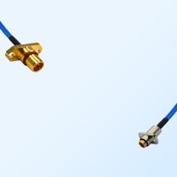 SBMA Female 2 Hole - BMA Male 2 Hole Semi-Flexible Cable Assemblies