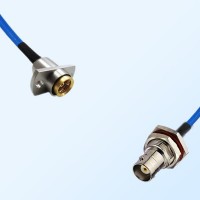 BNC O-Ring Bulkhead Female - BMA Female 2 Hole Semi-Flexible Cable