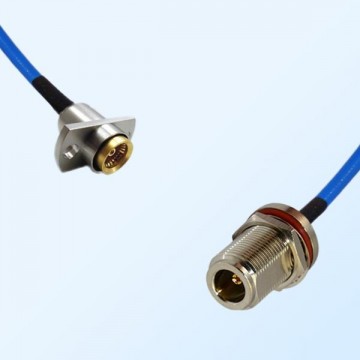 N Bulkhead Female with O-Ring - BMA Female 2 Hole Semi-Flexible Cable