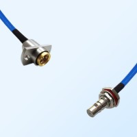 QMA O-Ring Bulkhead Female - BMA Female 2 Hole Semi-Flexible Cable