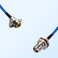 TNC O-Ring Bulkhead Female - BMA Female 2 Hole Semi-Flexible Cable