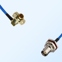 BNC O-Ring Bulkhead Female - BMA Female R/A 2 Hole Semi-Flexible Cable