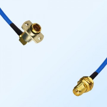 RP SMA Bulkhead Female - BMA Female R/A 2 Hole Semi-Flexible Cable