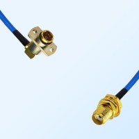 SMA Bulkhead Female - BMA Female R/A 2 Hole Semi-Flexible Cable