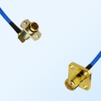 SMA Female 4 Hole - BMA Female R/A 2 Hole Semi-Flexible Cable