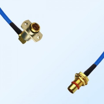 BMA Female R/A 2 Hole - BMA Bulkhead Male Semi-Flexible Cable