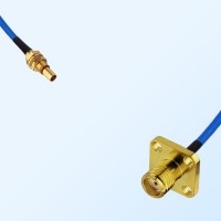 SMA Female 4 Hole - SBMA Bulkhead Male Semi-Flexible Cable Assemblies