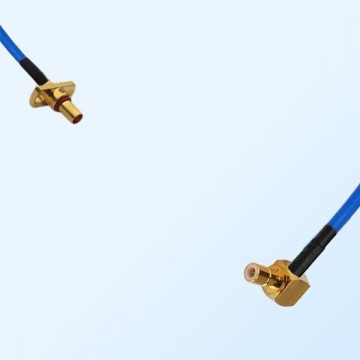 SMB Male Right Angle - SBMA Male 2 Hole Semi-Flexible Cable Assemblies