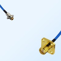 SMA Female 4 Hole - SBMA Female 2 Hole Semi-Flexible Cable Assemblies