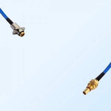 SBMA Female 2 Hole - SBMA Bulkhead Male Semi-Flexible Cable Assemblies