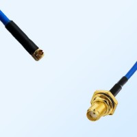 SMPM Female R/A - SMA Bulkhead Female with O-Ring Semi-Flexible Cable