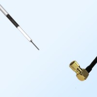 Open-end to Microdot 10-32 UNF Male Right Angle Cable Assembly