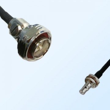 7/16 DIN Male - QMA Bulkhead Female with O-Ring Coaxial Jumper Cable