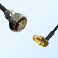7/16 DIN Male - SMA Bulkhead Female Right Angle Coaxial Jumper Cable