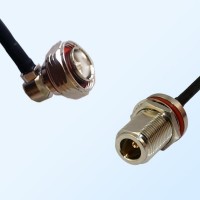 7/16 DIN Male R/A - N Bulkhead Female with O-Ring Coaxial Jumper Cable