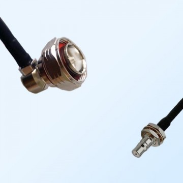 7/16 DIN Male R/A - QMA Bulkhead Female with O-Ring Coaxial Cable