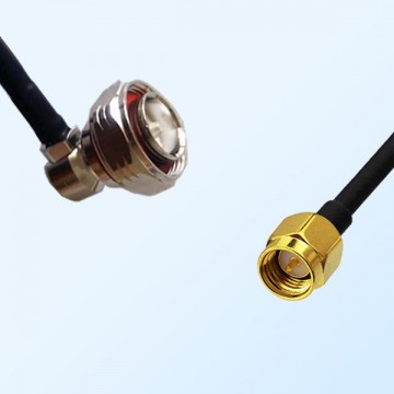 7/16 DIN Male Right Angle - SMA Male Coaxial Jumper Cable