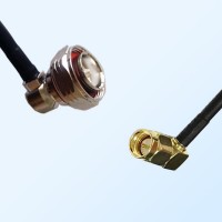 7/16 DIN Male Right Angle - SMA Male Right Angle Coaxial Jumper Cable