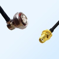 7/16 DIN Male Right Angle - SMA Bulkhead Female Coaxial Jumper Cable