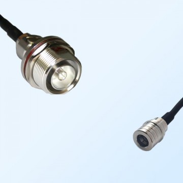 7/16 DIN Bulkhead Female with O-Ring - QMA Male Coaxial Jumper Cable