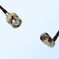 BNC Male - F Male Right Angle Coaxial Cable Assemblies