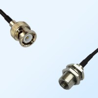 BNC Male - FME Bulkhead Male Coaxial Cable Assemblies