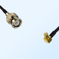 BNC Male - MCX Male Right Angle Coaxial Cable Assemblies