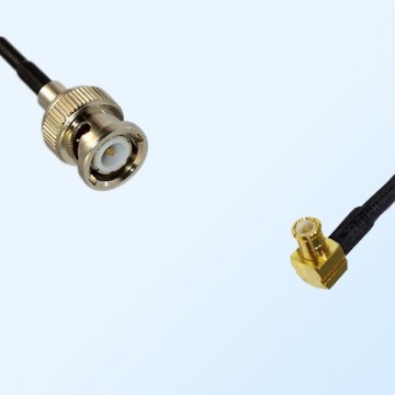 BNC Male - MCX Male Right Angle Coaxial Cable Assemblies