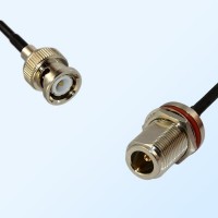 BNC Male - N Bulkhead Female with O-Ring Coaxial Cable Assemblies