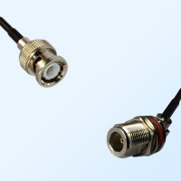 N Bulkhead Female R/A with O-Ring - BNC Male Coaxial Cable Assemblies