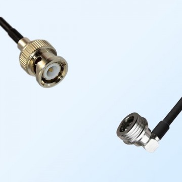 BNC Male - QN Male Right Angle Coaxial Cable Assemblies