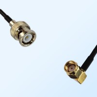 BNC Male - RP SMA Male Right Angle Coaxial Cable Assemblies