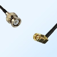 BNC Male - SMA Male Right Angle Coaxial Cable Assemblies