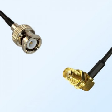 BNC Male - SMA Bulkhead Female Right Angle Coaxial Cable Assemblies