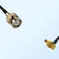 BNC Male - SMB Bulkhead Male Right Angle Coaxial Cable Assemblies
