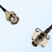 BNC Male - TNC Female 4 Hole Panel Mount Coaxial Cable Assemblies