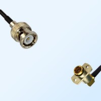 BNC Male - BMA Female Right Angle 2 Hole Coaxial Cable Assemblies