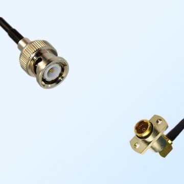 BNC Male - BMA Female Right Angle 2 Hole Coaxial Cable Assemblies