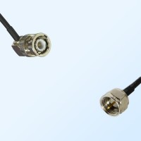 BNC Male Right Angle - F Male Coaxial Cable Assemblies