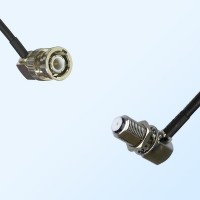 BNC Male R/A - F Bulkhead Female R/A Coaxial Cable Assemblies