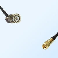 BNC Male Right Angle - Microdot 10-32  Male Coaxial Cable Assemblies